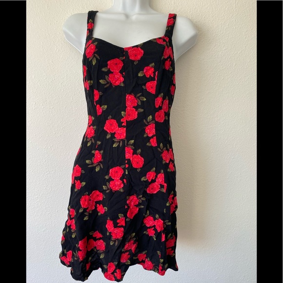 Kimchi Blue Dresses & Skirts - Kimchi blue urban outfitters red rose dress 4